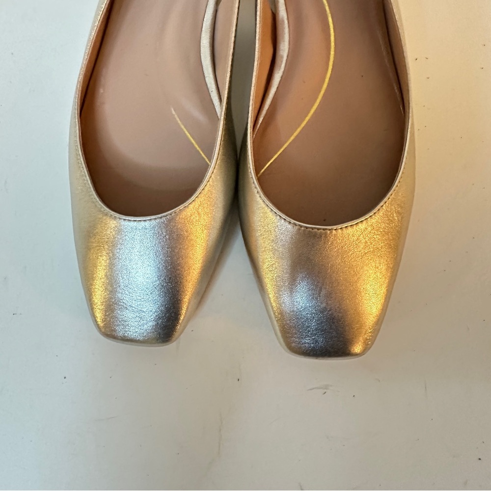 NEW Cole Haan Bria Cutout Soft Gold Leather Women's Ballet Flats, Sz 7 - Picture 4 of 13